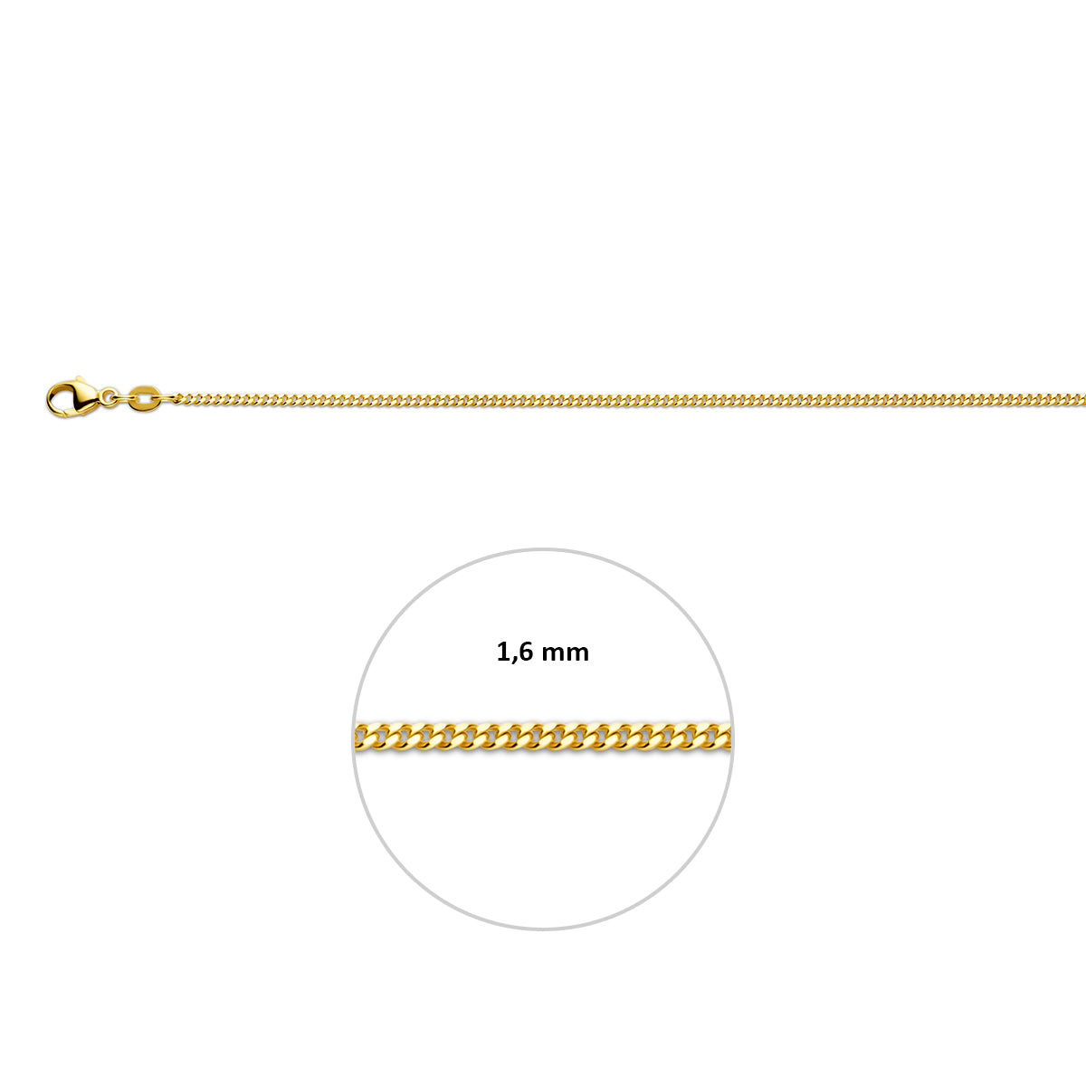 Collier gourmet schakel - goud