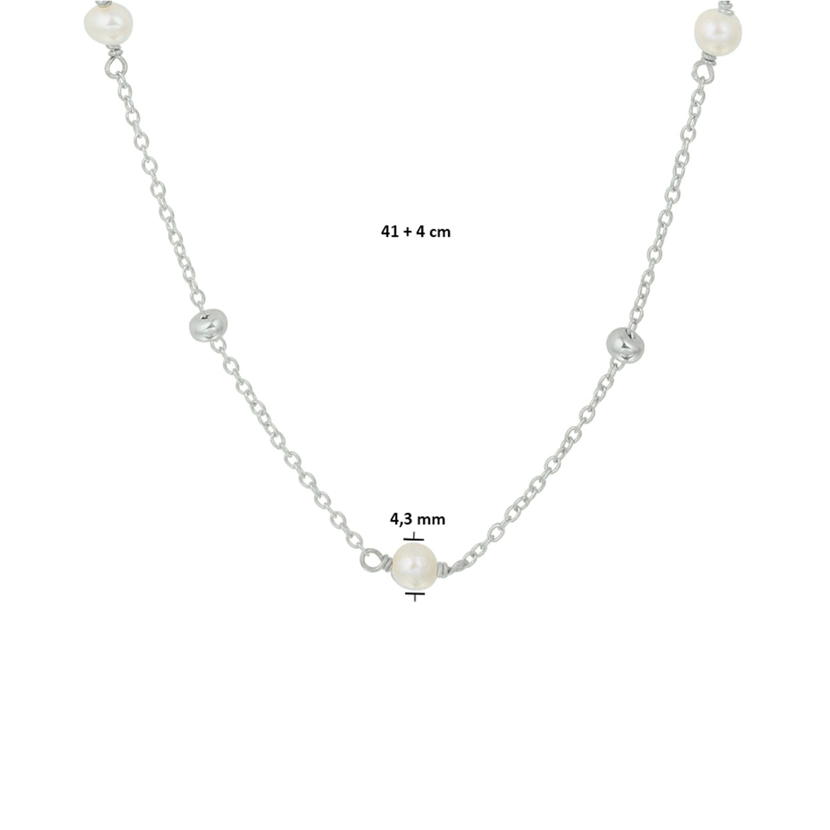 Collier parel 41 + 4 cm