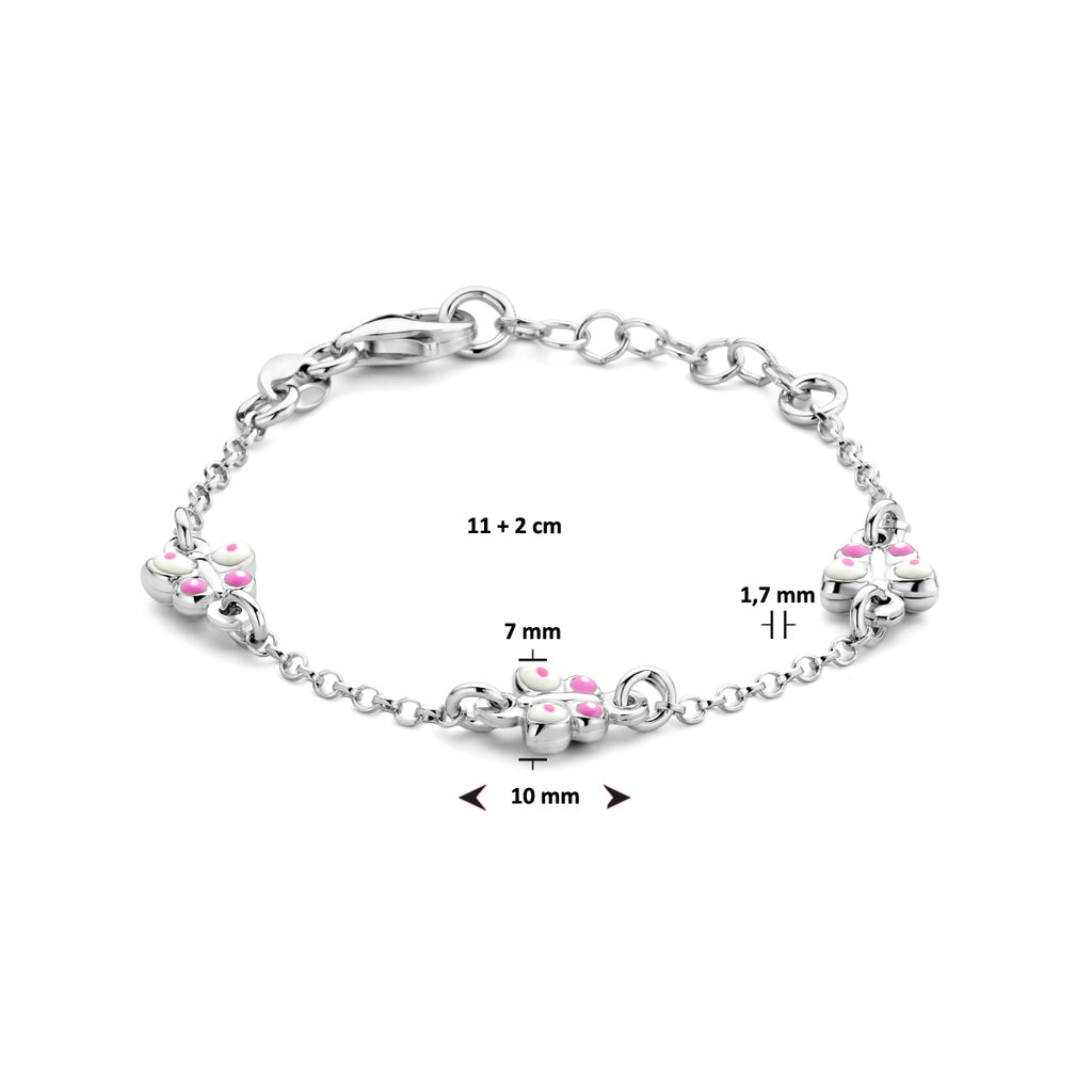 Zilveren bedelarmband 3vlinders 1.7 mm - 11 + 2 cm