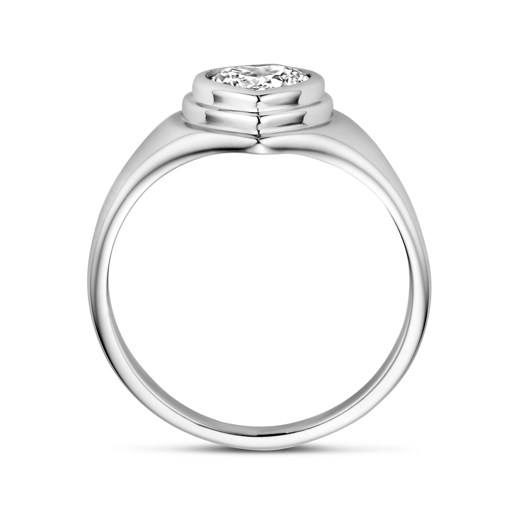 Ring hartje zirkonia