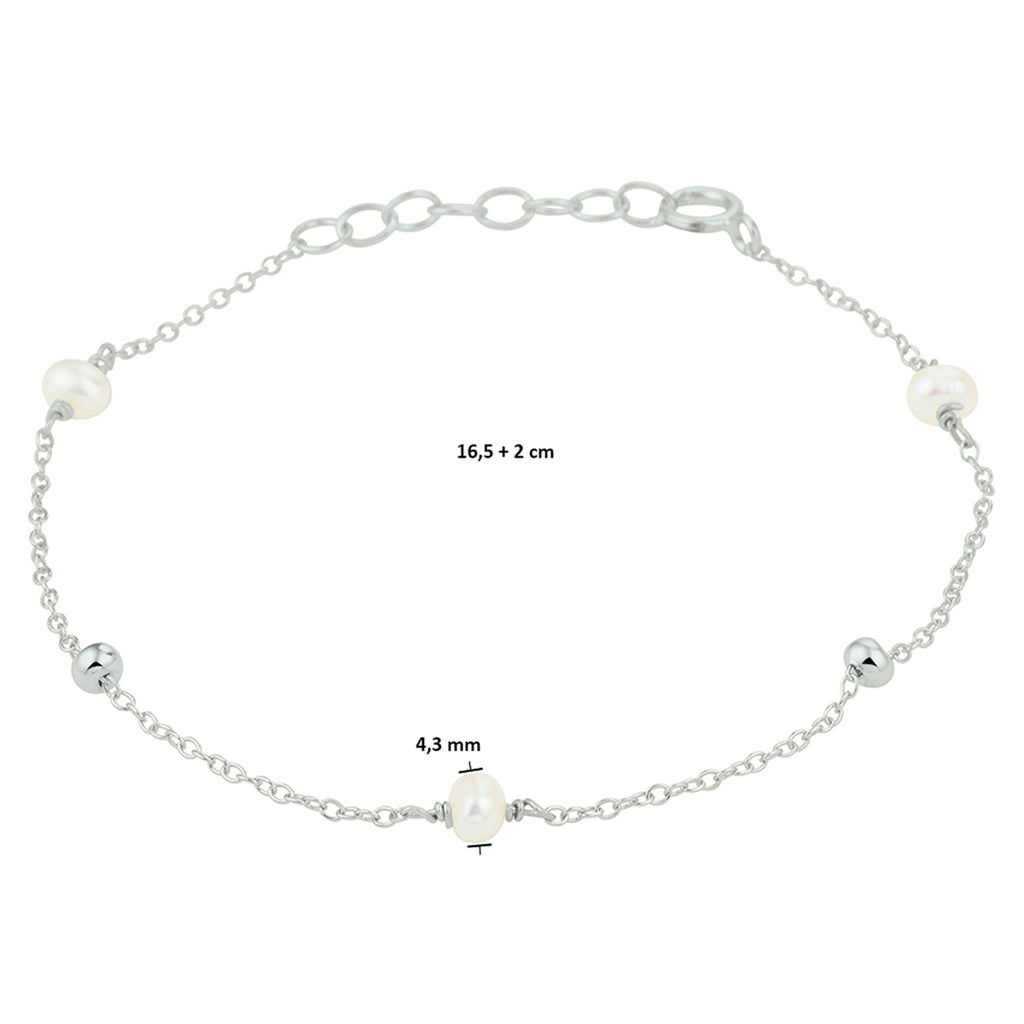Armband parel 16.5 + 2 cm