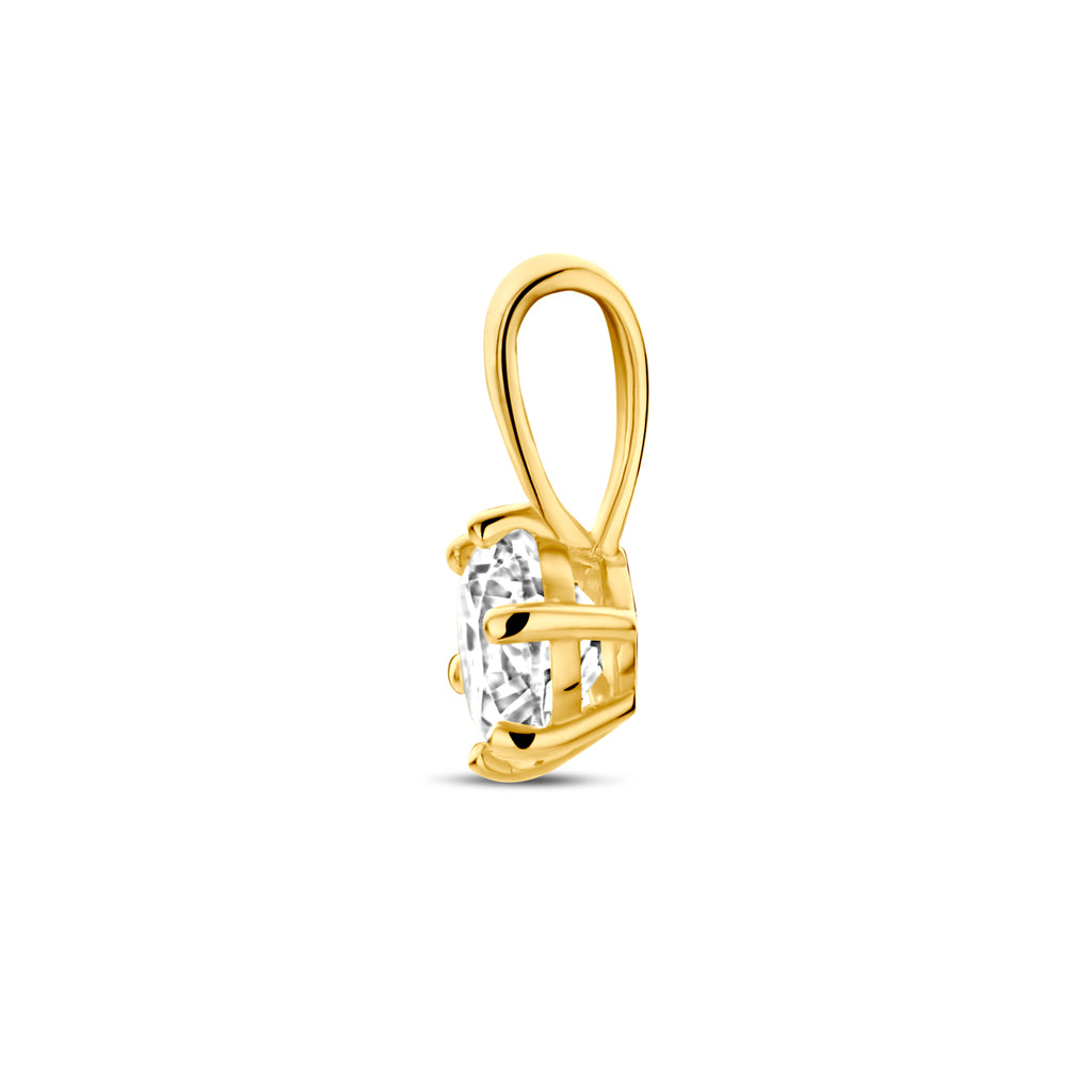 Hanger - goud zirkonia