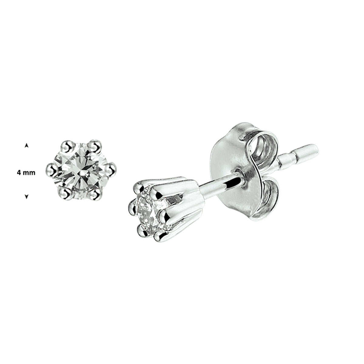 Oorknoppen diamant 0.20ct (2x0.10ct) h si