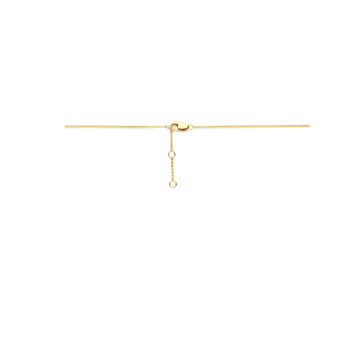 Collier druppel diamant 0.10ct h si 44 cm