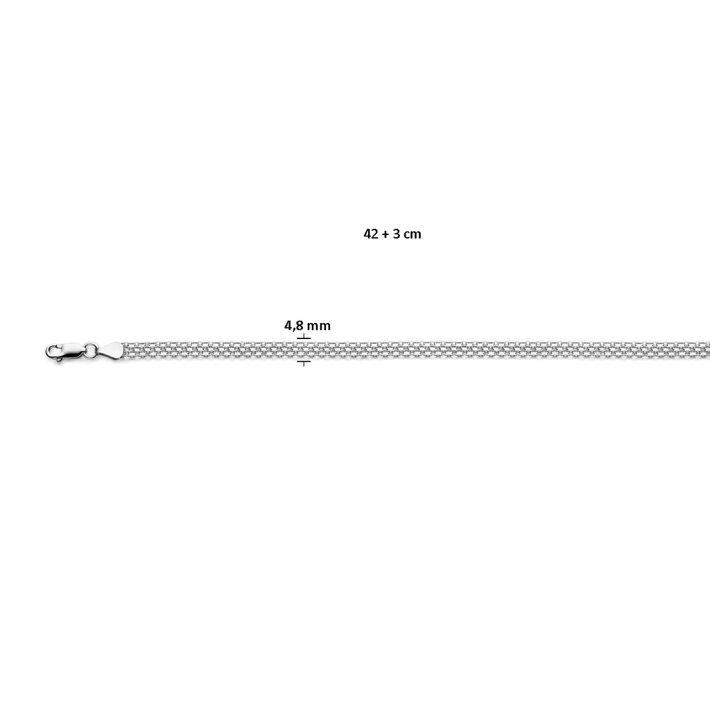 Dubbel gourmette 4.8 mm