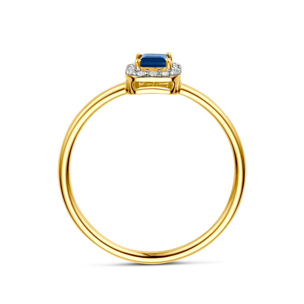 ring saffier en diamant 0.07ct h si
