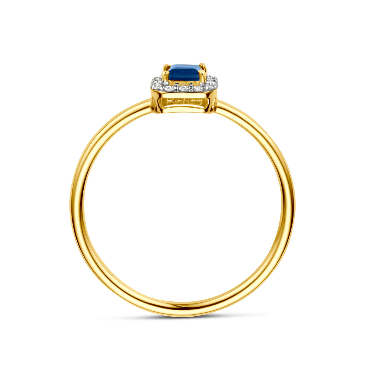 ring saffier en diamant 0.07ct h si