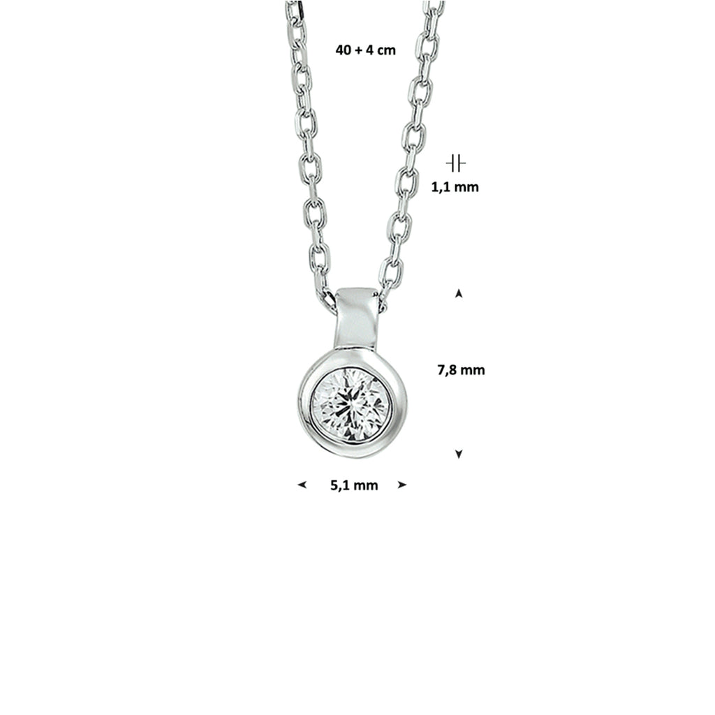 Collier zirkonia 40 + 4 cm
