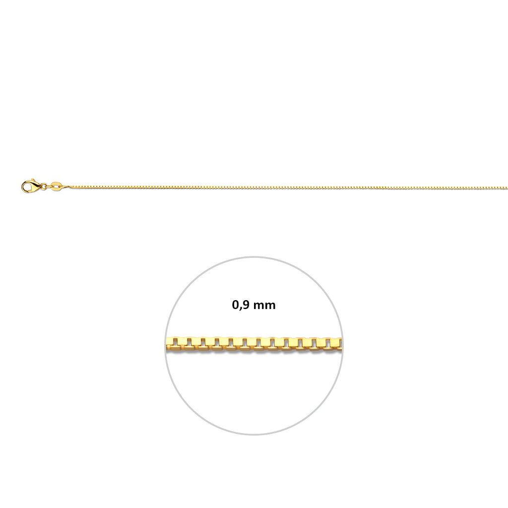 Gouden collier venetiaans unisex 50cm