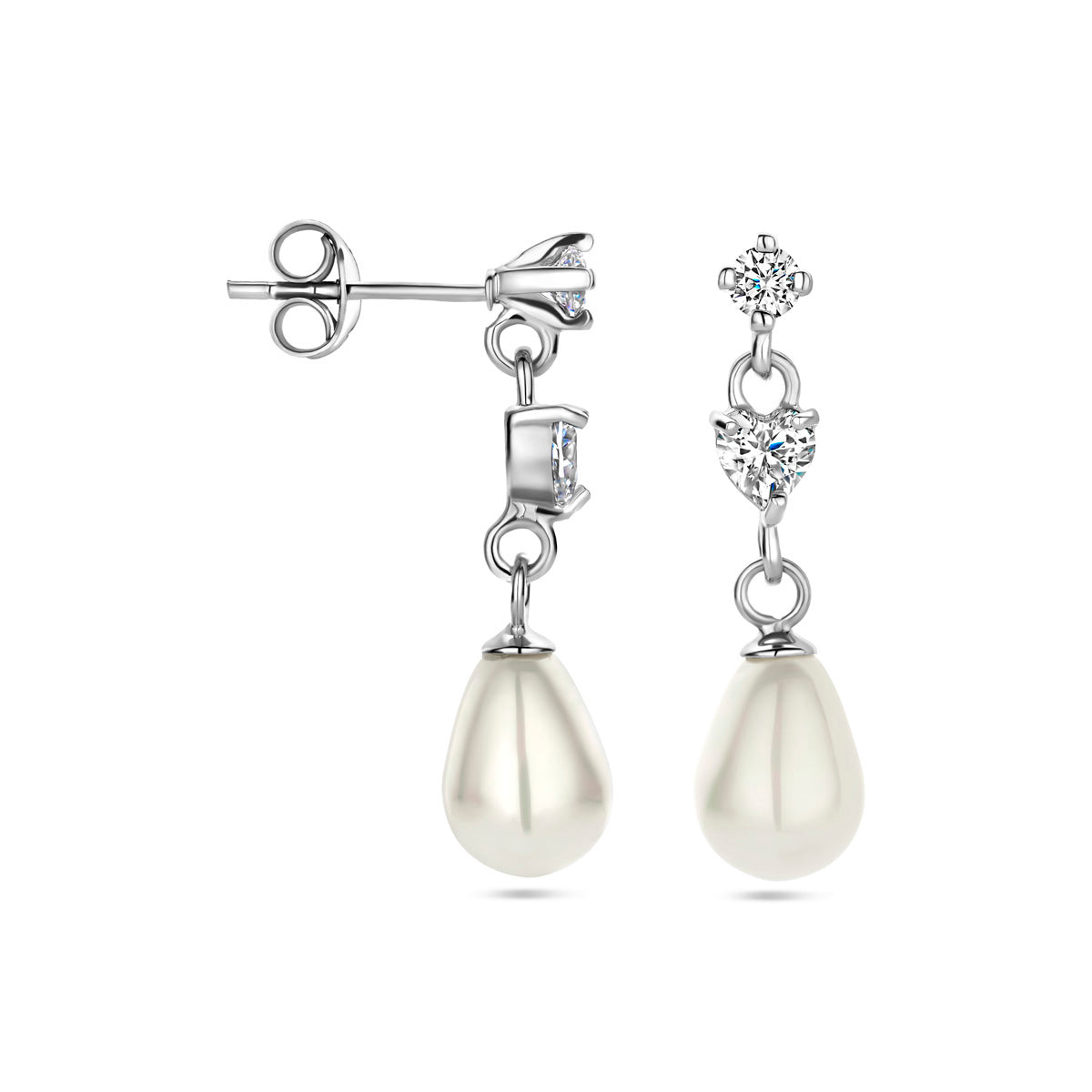 Oorhangers parel zirkonia