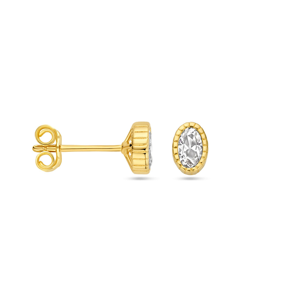 Oorknoppen zirkonia 6 mm