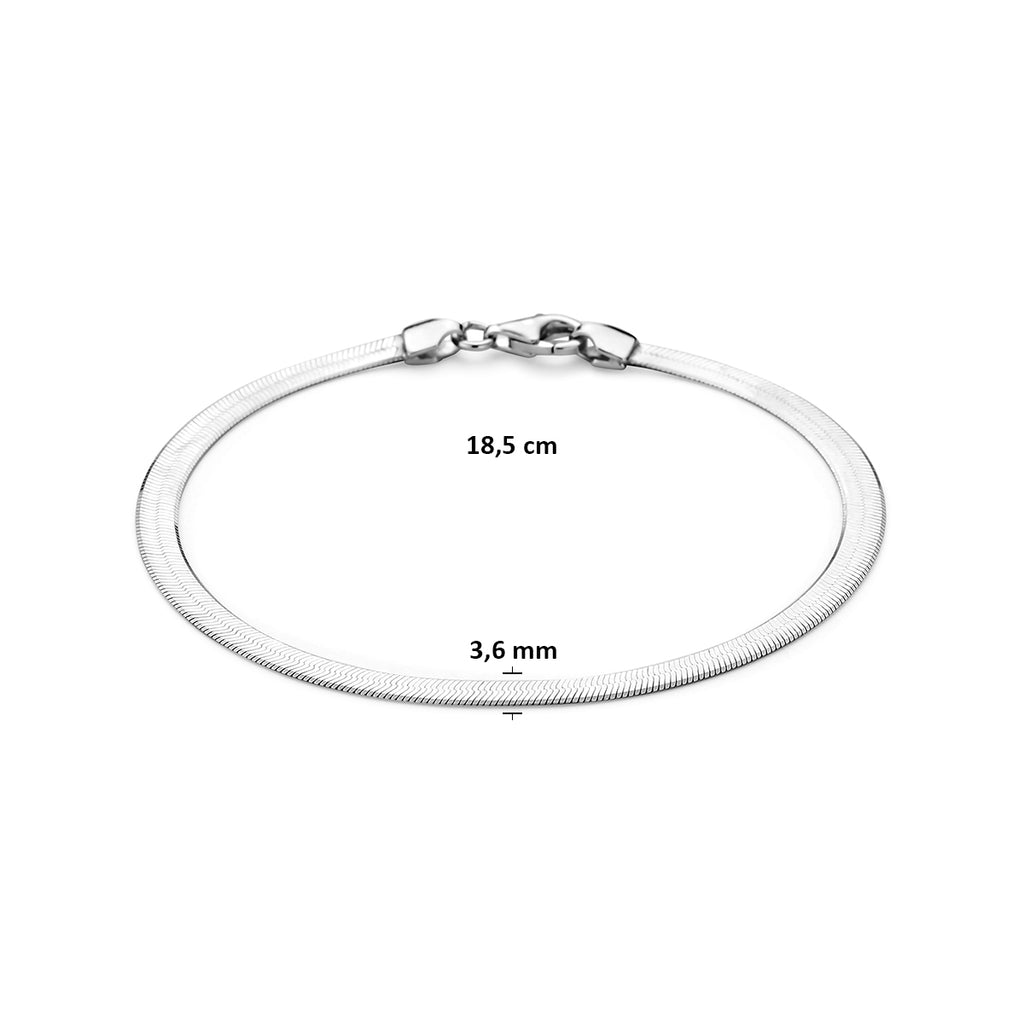 armband slang plat 3.6 mm 18.5 cm