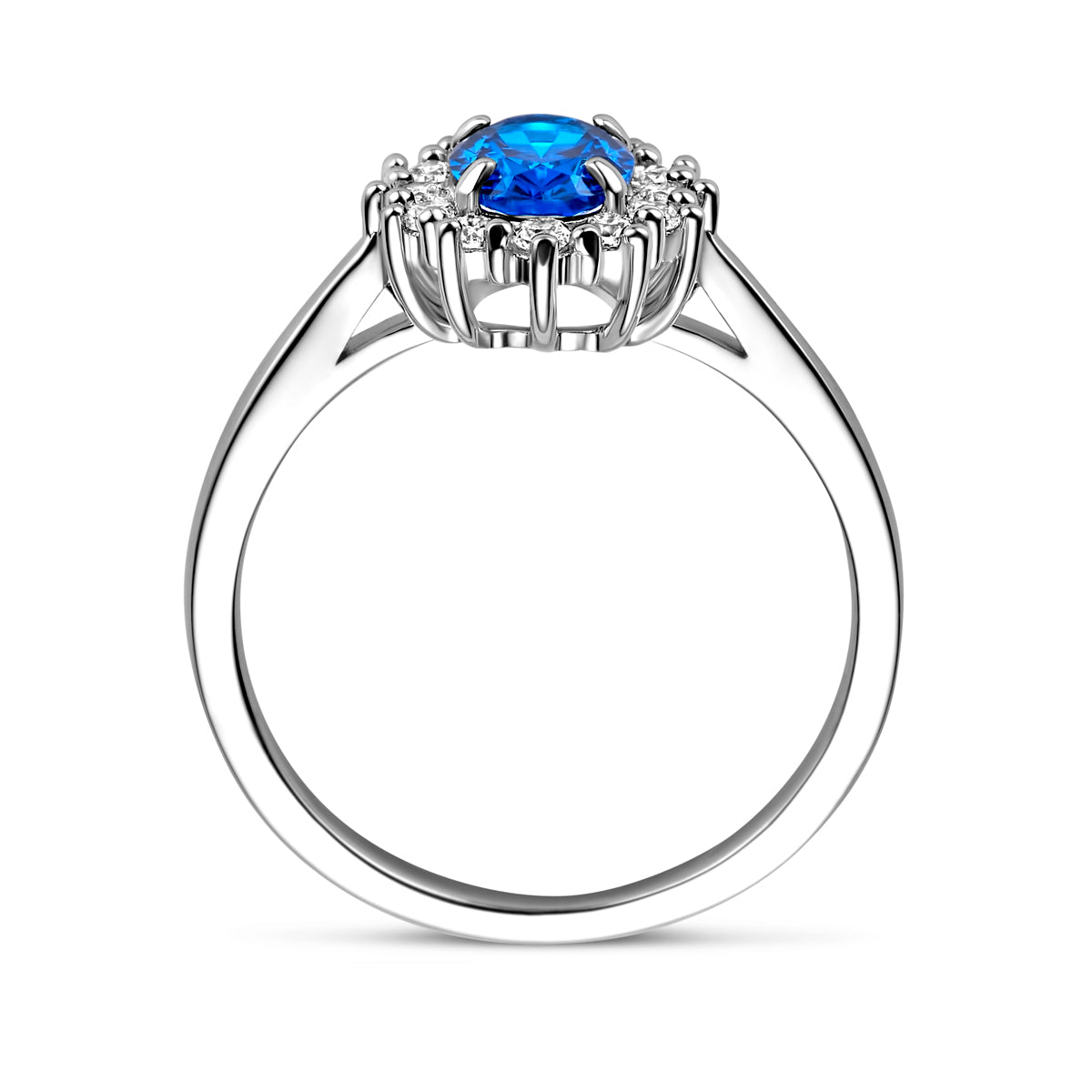 Ring zirkonia en synthetische saffier
