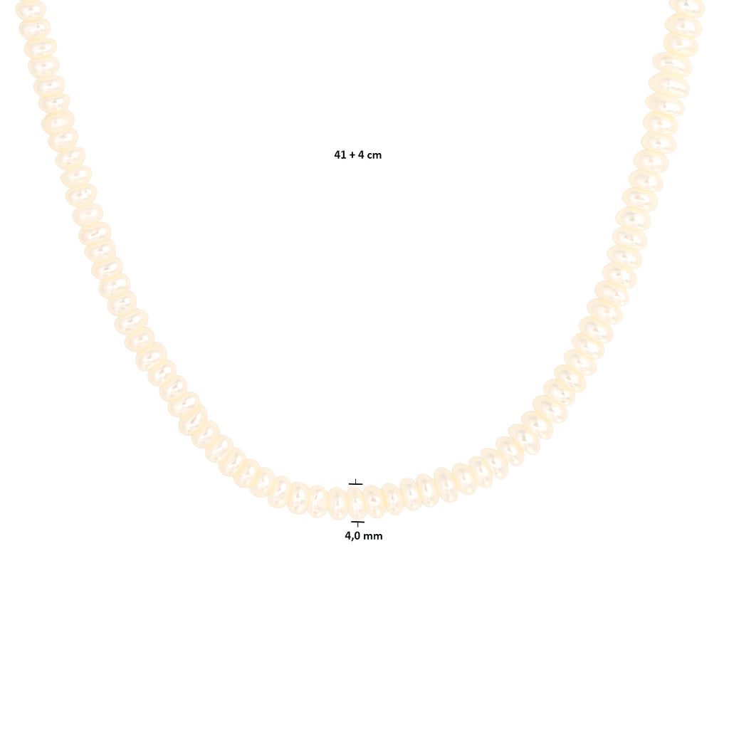 Collier - parel zilver