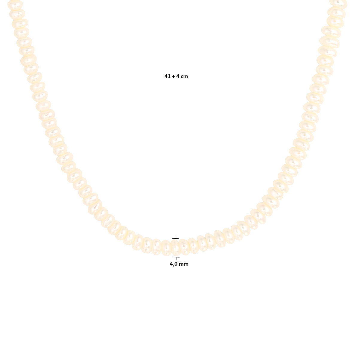 Collier - parel zilver