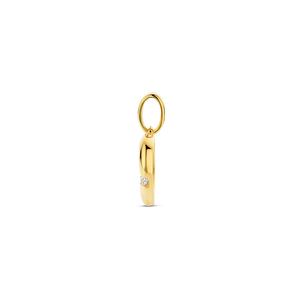 Hanger - goud zirkonia hartje