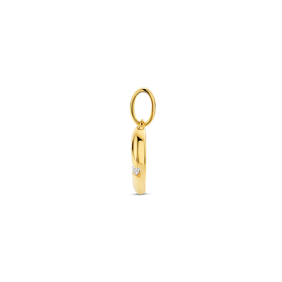 Hanger - goud zirkonia hartje