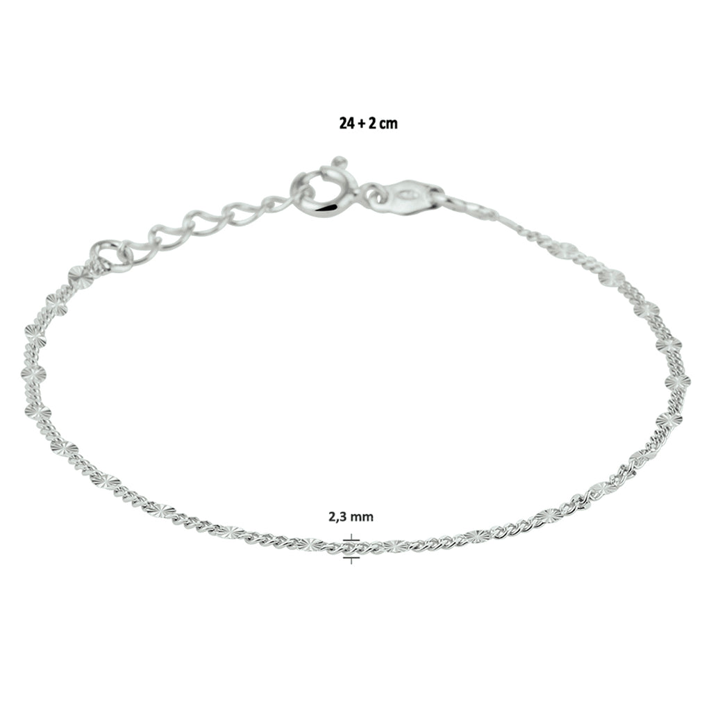 Enkelbandje 2.3 mm 24 + 2 cm