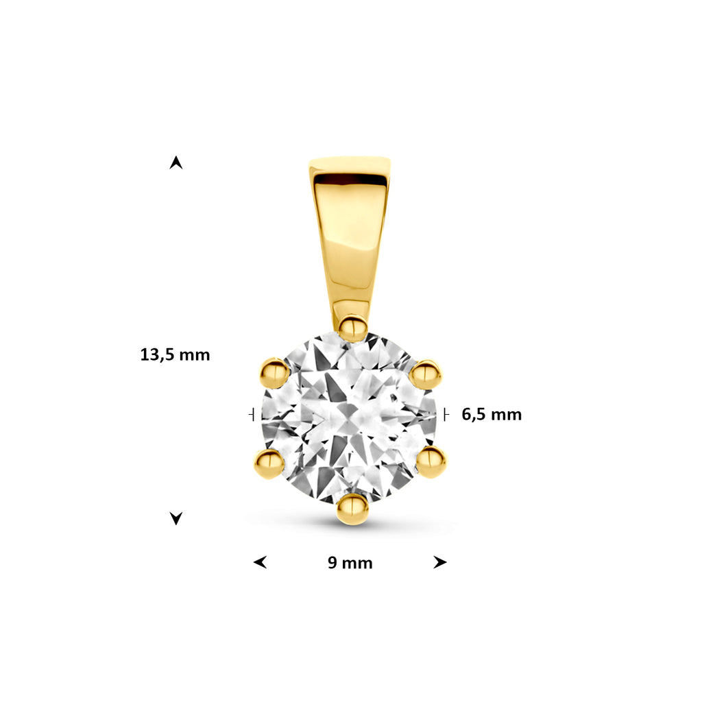 Hanger - goud zirkonia
