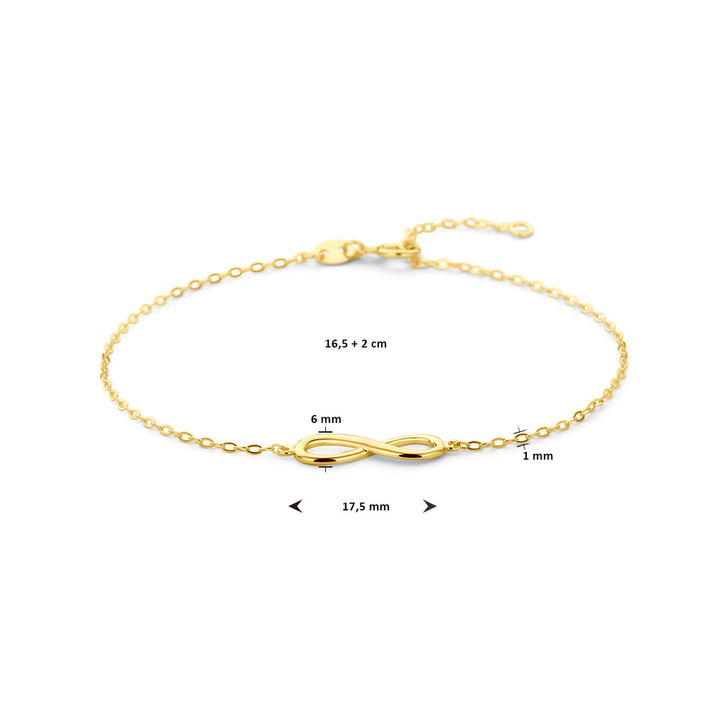 Armband infinity 16.5 + 2 cm