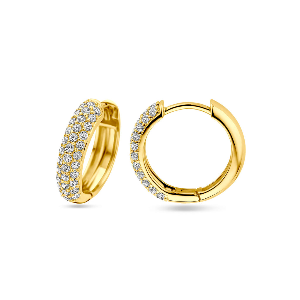 Klapoorringen zirkonia 15.5 mm 1 micron