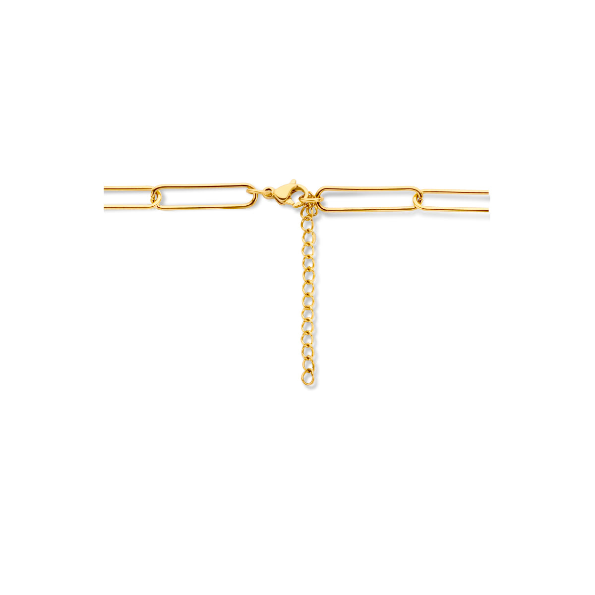 Collier paperclip ronde buis 5.5 mm 43 + 3 cm ion plating