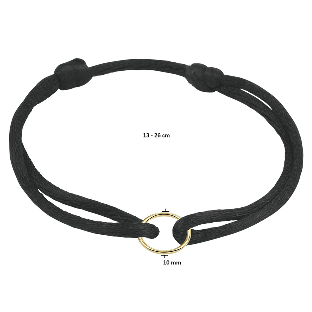 Armband satijn rondje