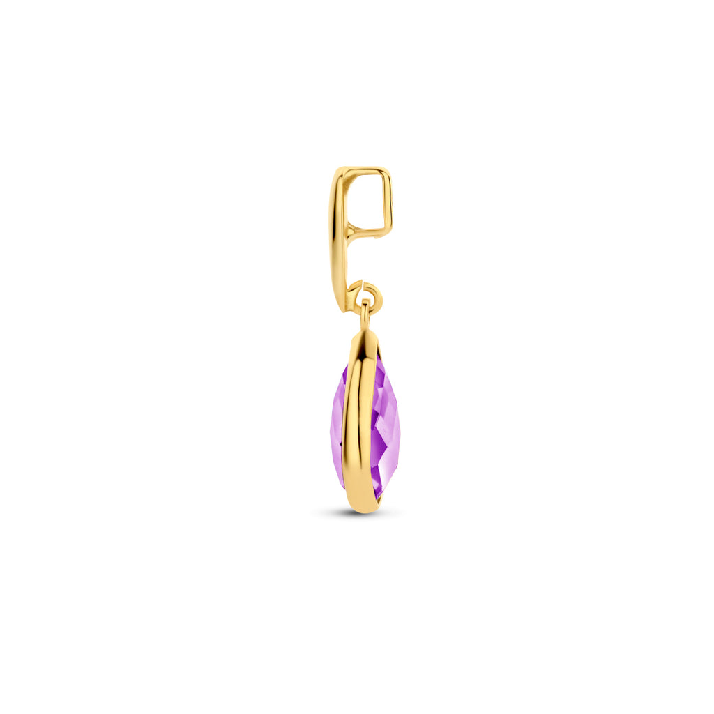 Hanger met amethyst - 7.5mm - 20mm - geelgoud - 4017171