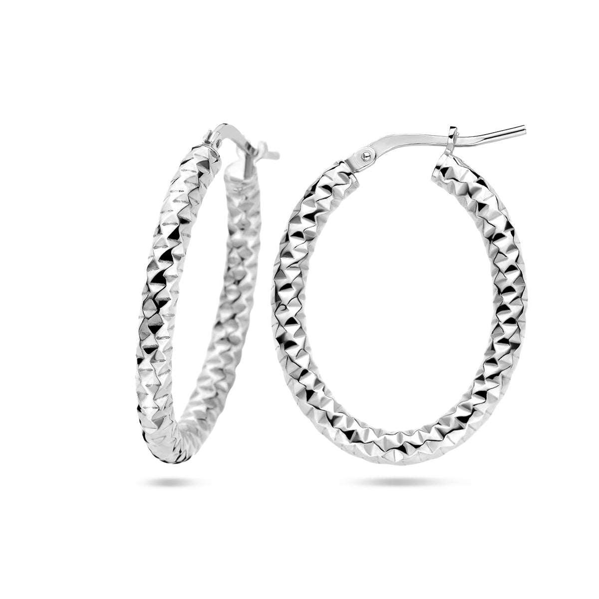 Oorringen 3.0 mm ronde buis gediamanteerd