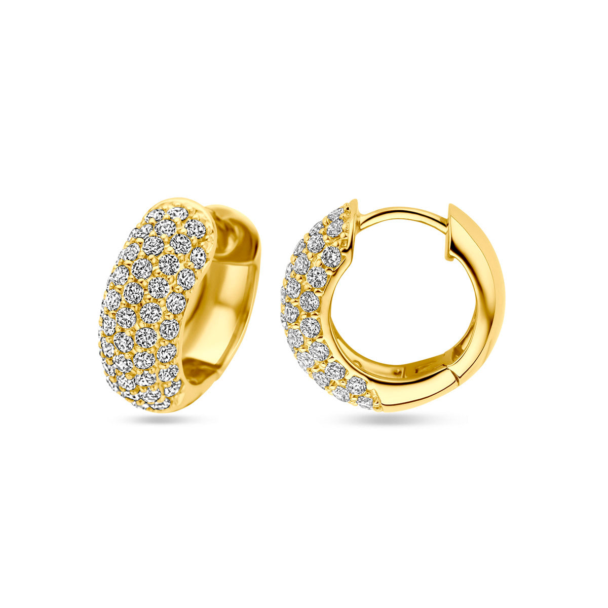 Klapoorringen zirkonia 16 mm 1 micron