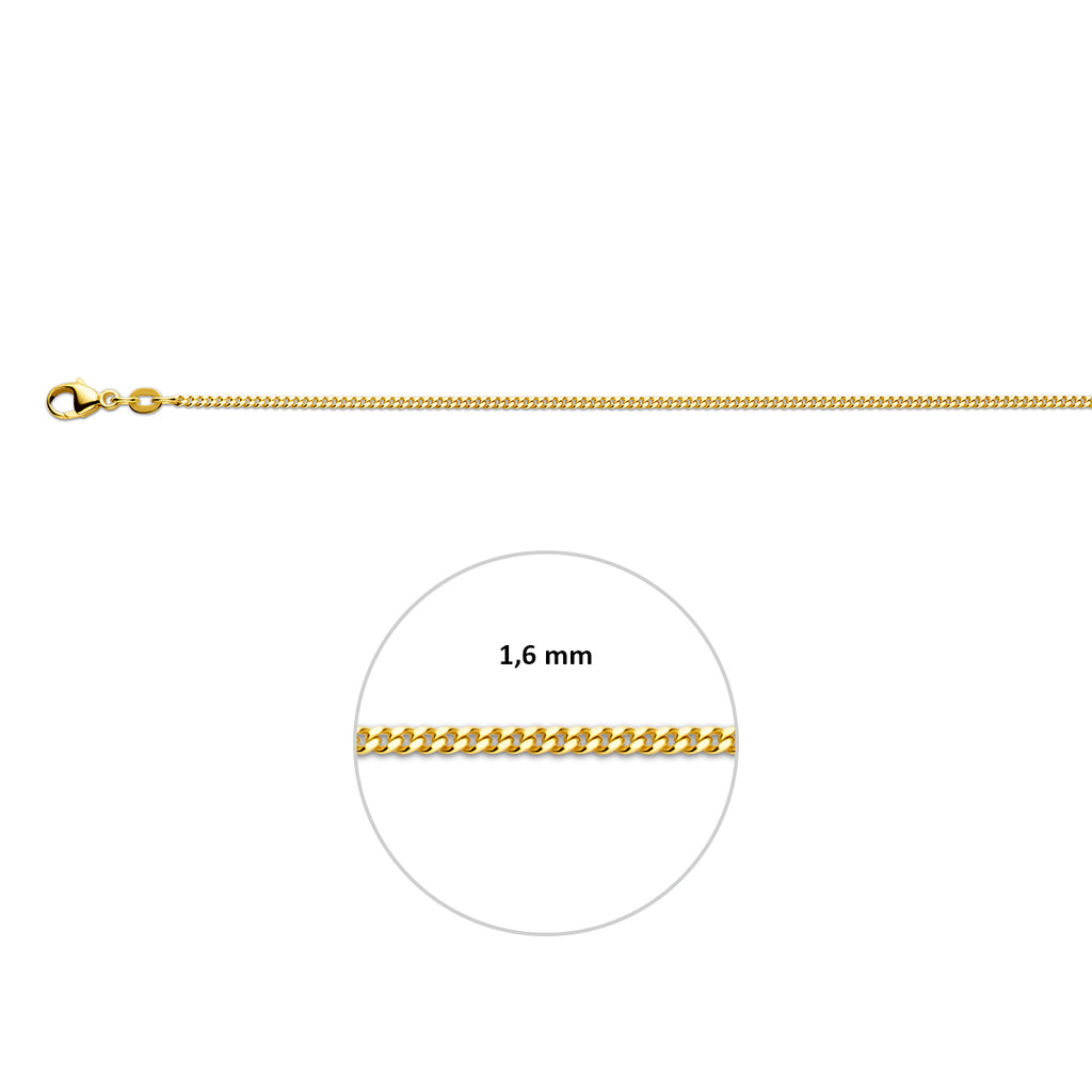 Collier gourmet schakel - goud