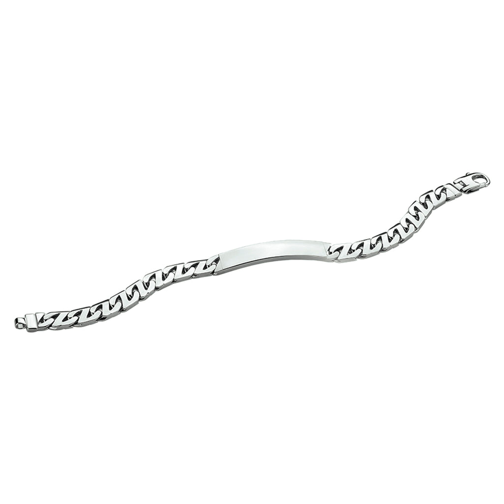 Graveerarmband gourmette plaat 8 mm