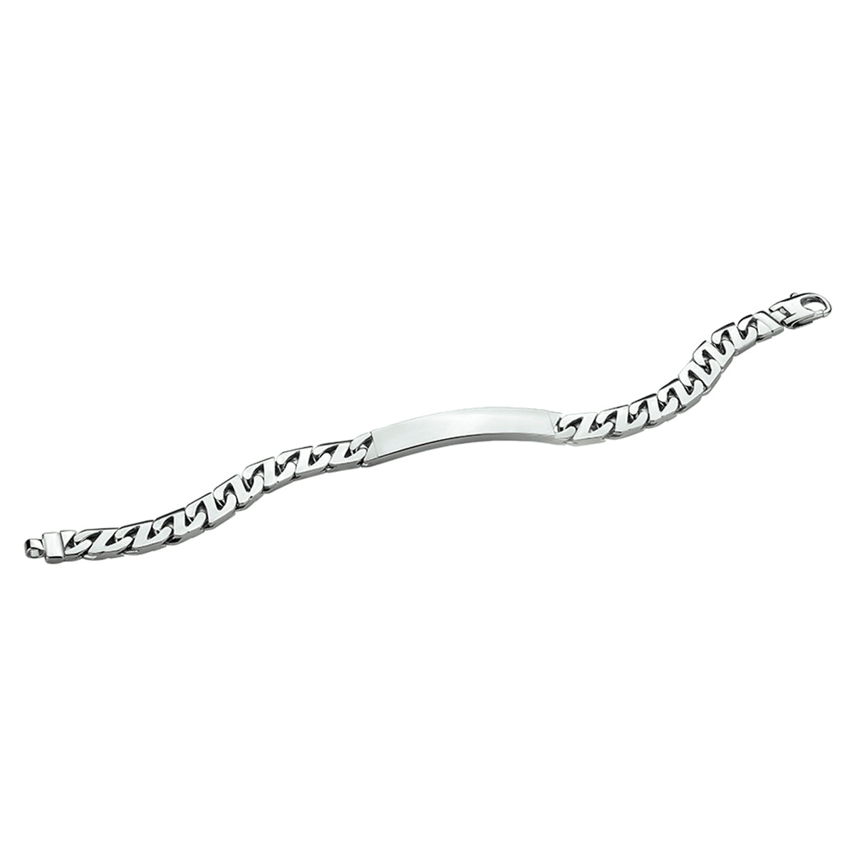 Graveerarmband gourmette plaat 8 mm
