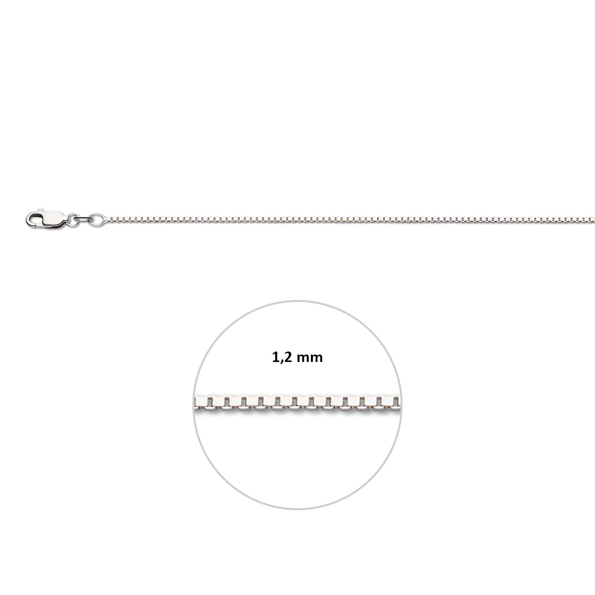 Collier venetiaanse schakel - zilver