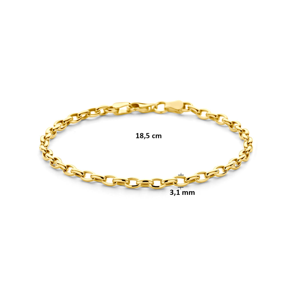Armband anker schakel - goud