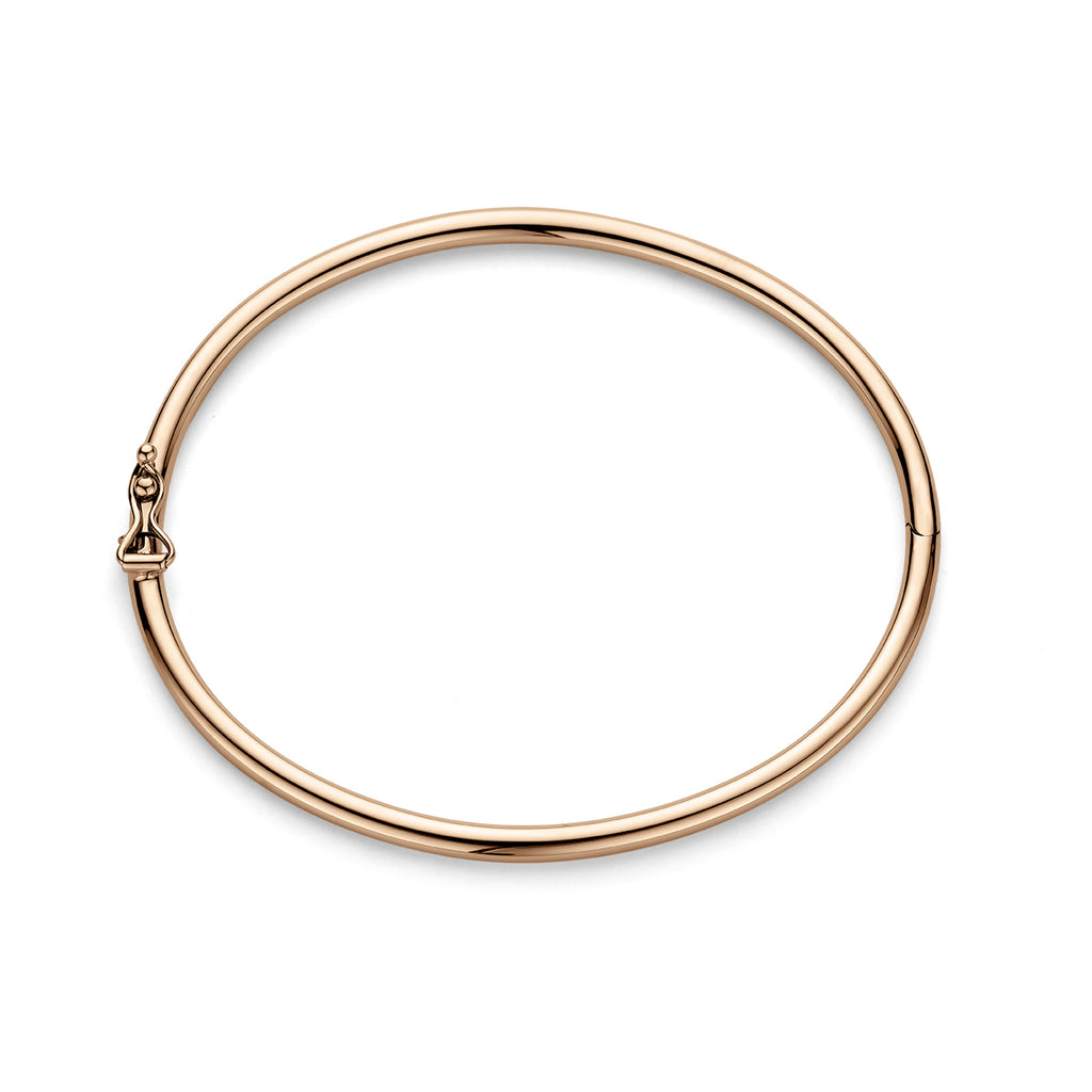 Rosegouden slavenarmband ronde buis 3mm