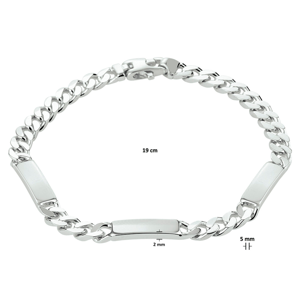 GRAVEERARMBAND PLAAT 5.0 MM 19 CM UNISEX