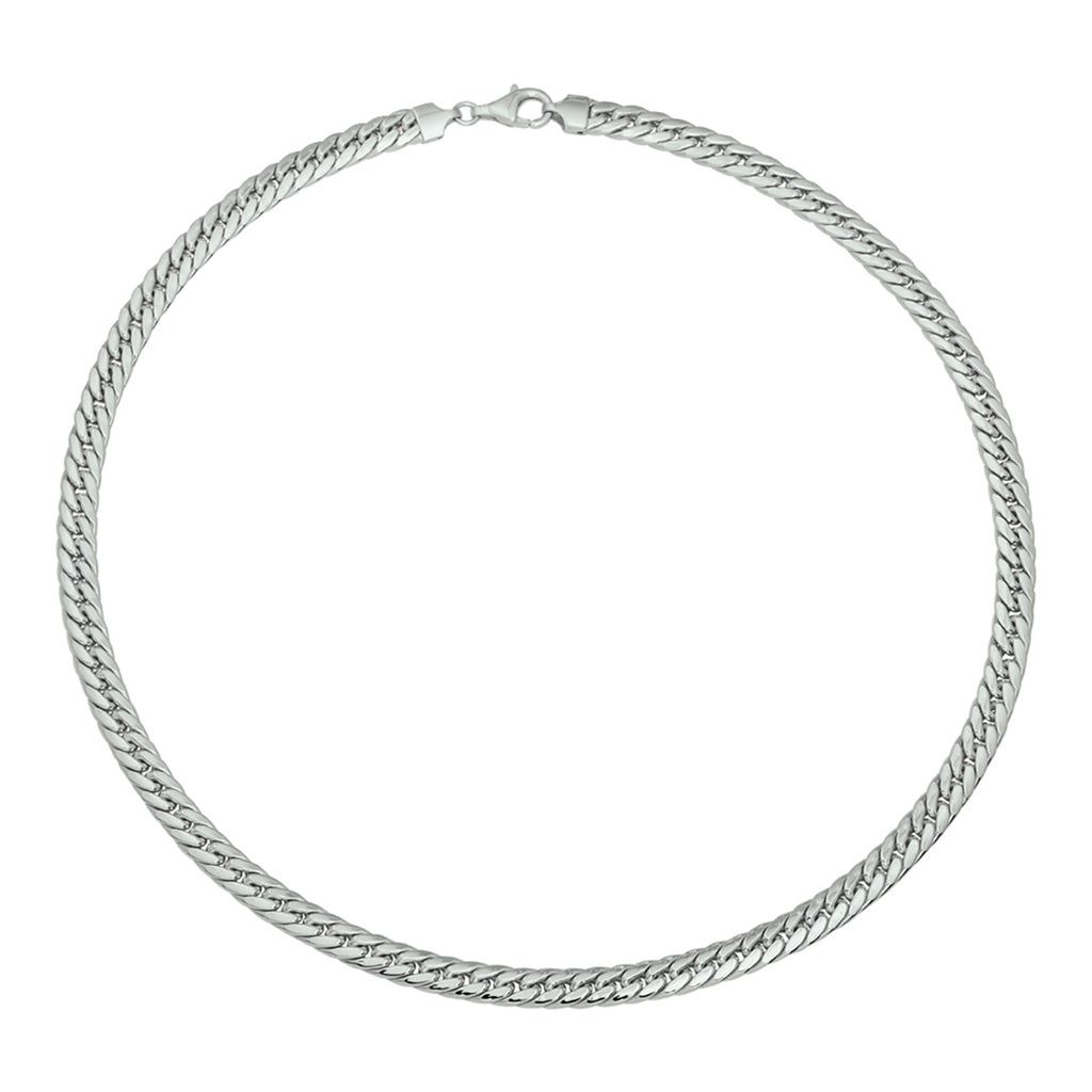 Collier gourmette 4-zijdes geslepen 6.0 mm 45 cm