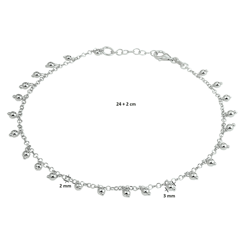 ENKELBANDJE KA1332809 - ZILVER GERHODINEERD