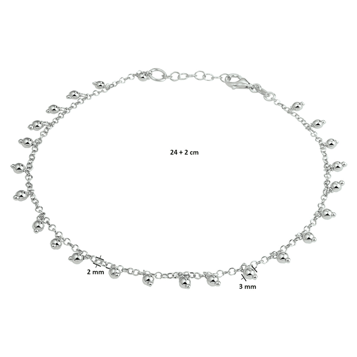 ENKELBANDJE KA1332809 - ZILVER GERHODINEERD