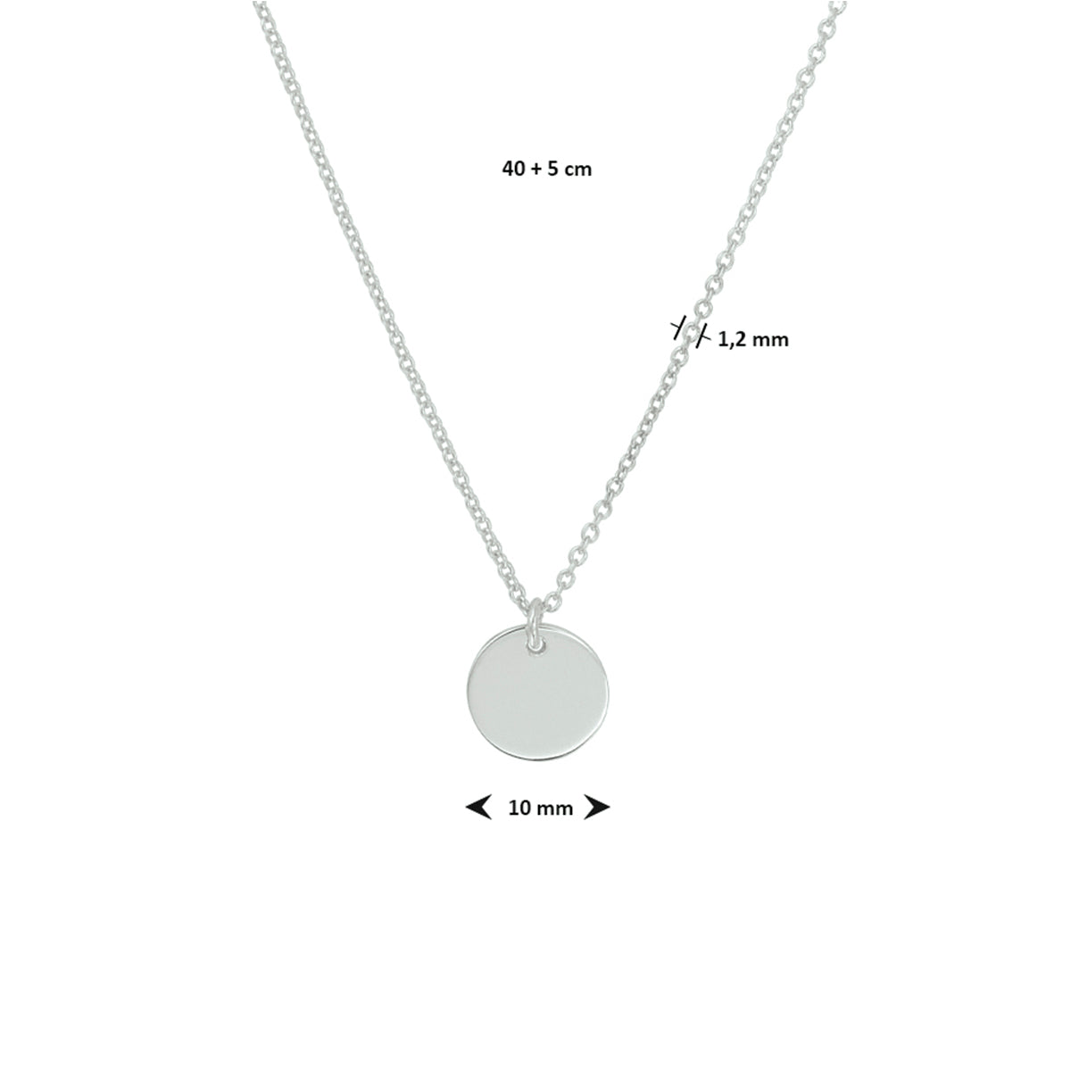 Collier - zilver incl. hanger