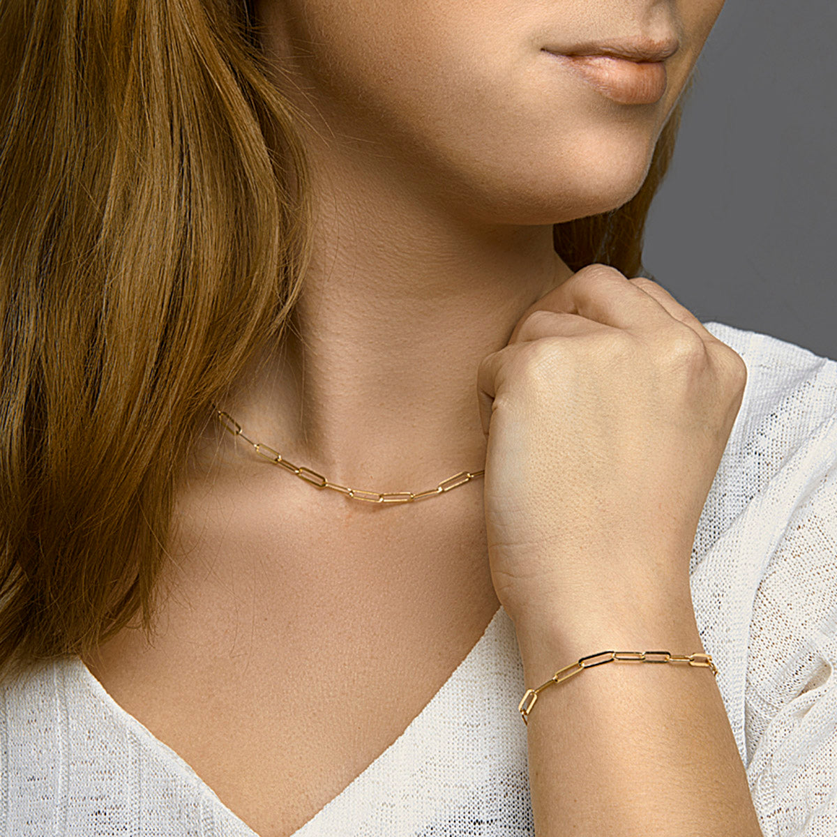 Collier paperclip 3.8 mm 41 + 4 cm 3 micron
