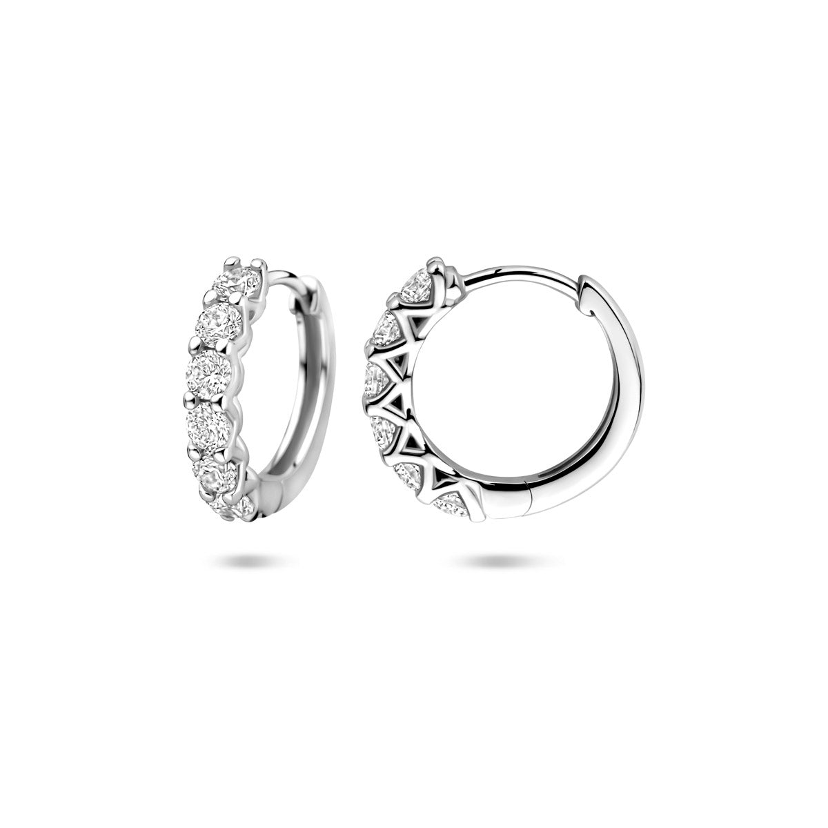 Klapoorringen zirkonia 14.5 mm