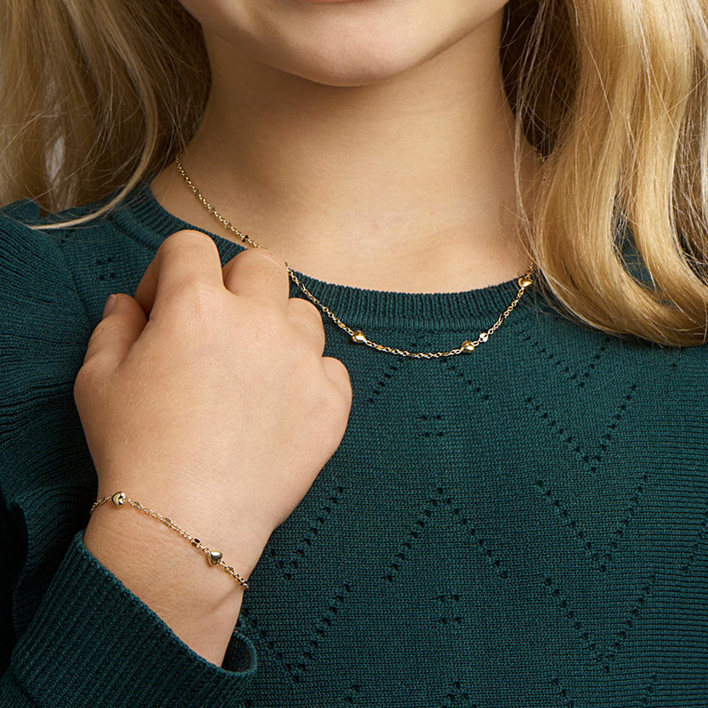 Armband hartjes 11 - 13 cm