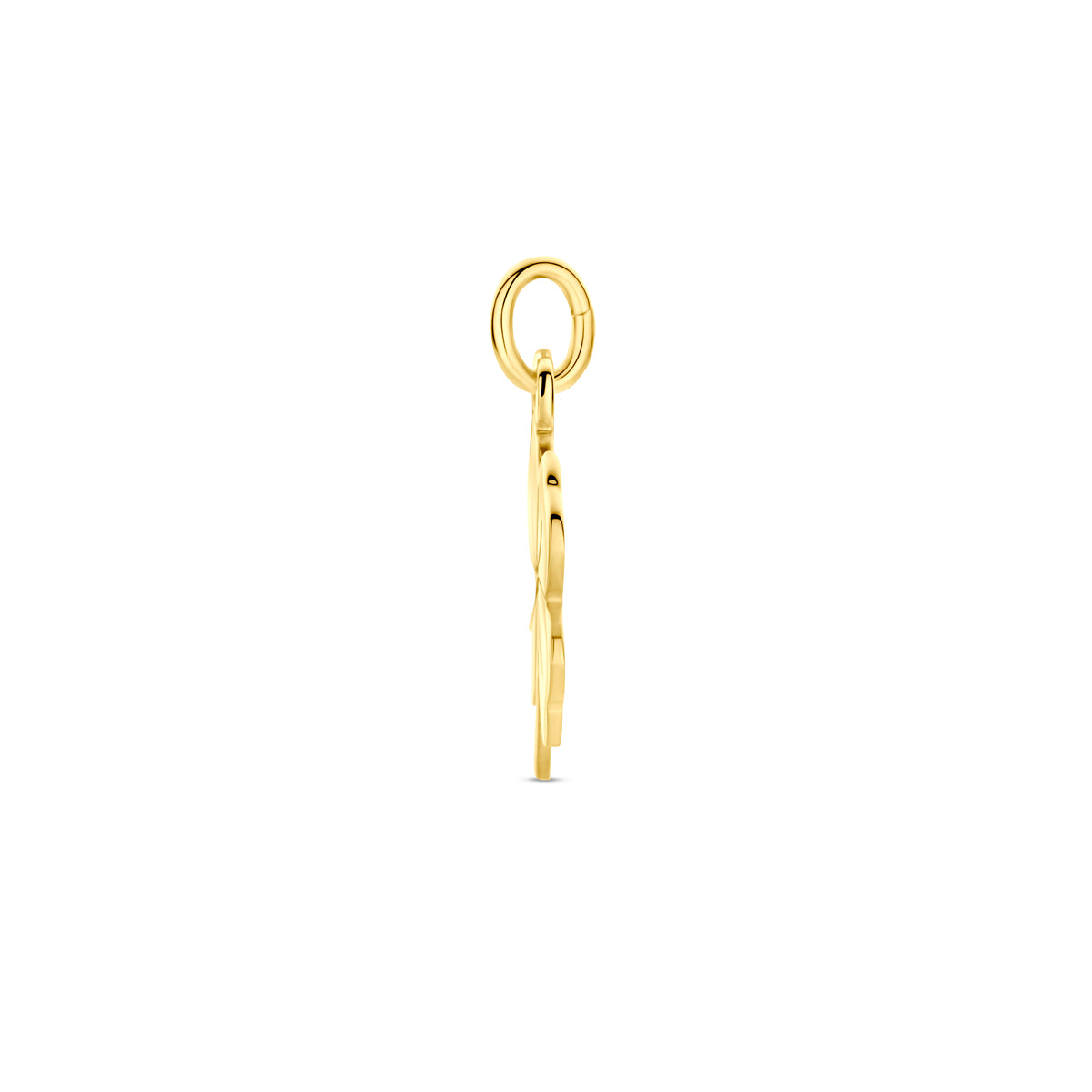 Hanger unisex klaver vier goud
