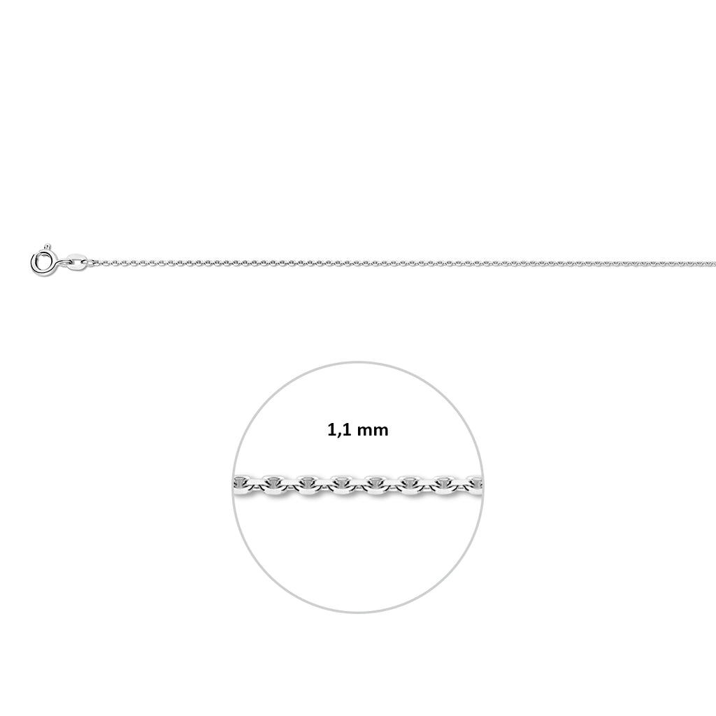 Collier ankerschakel - zilver