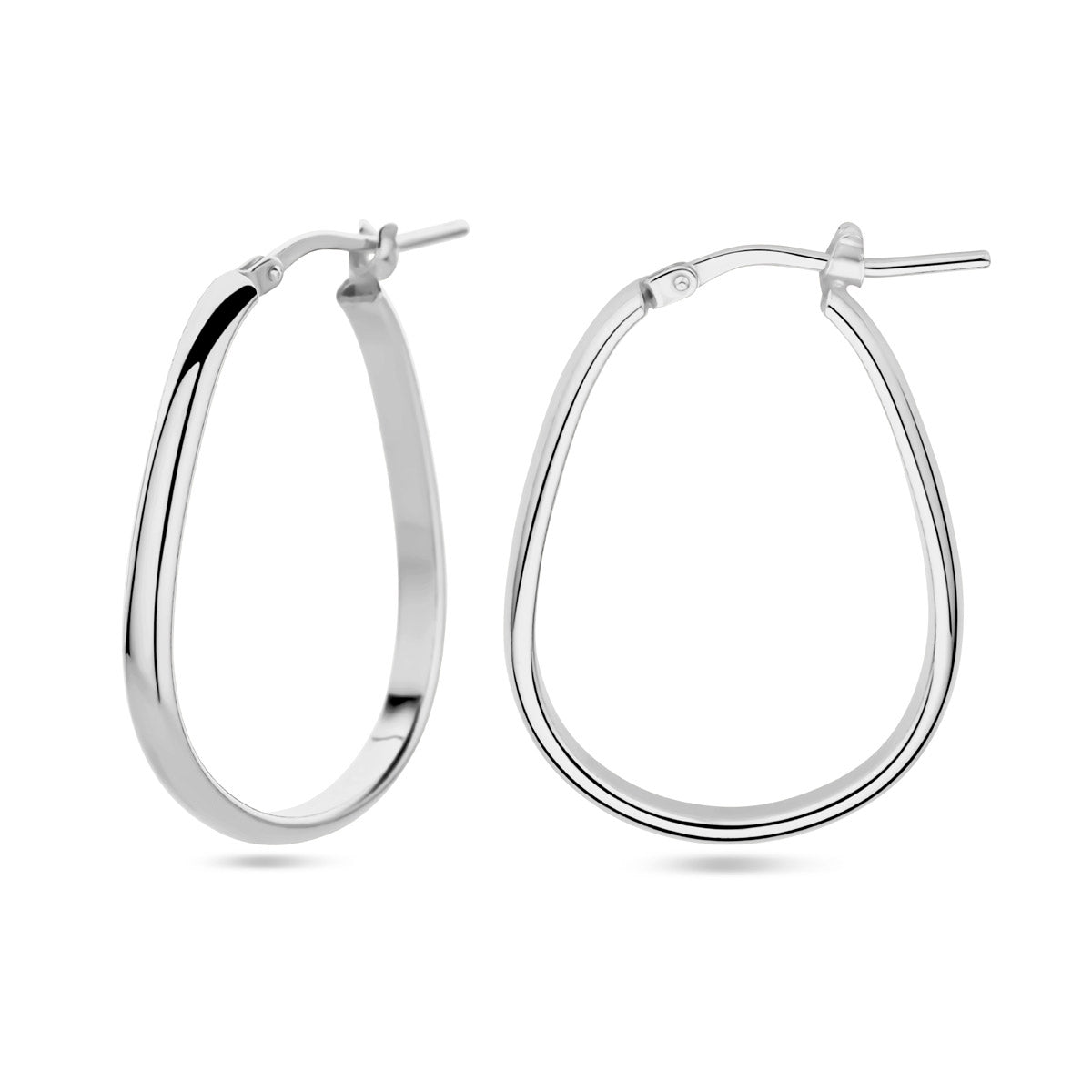 Zilver gerhodineerd creolen