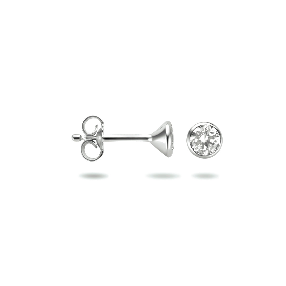 Oorstekers - zilver zirkonia