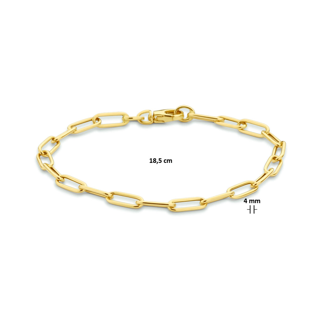 Armband paperclip ronde buis 4.0 mm 18.5 cm