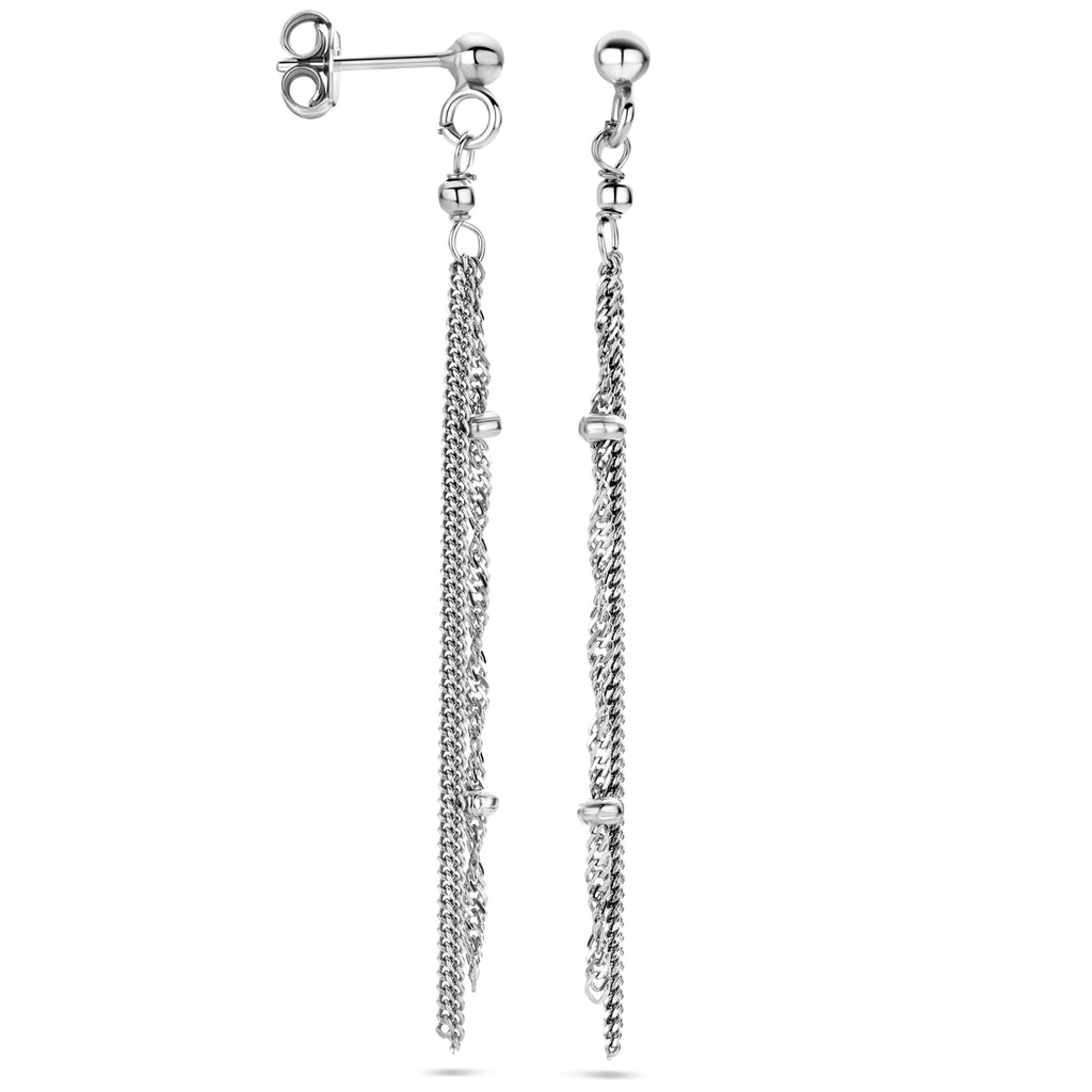 Zilver gerhodineerd oorhangers